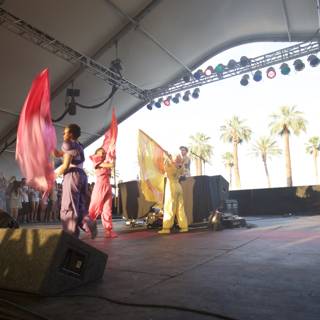 Stage Performance with Flags at Coachella 2008