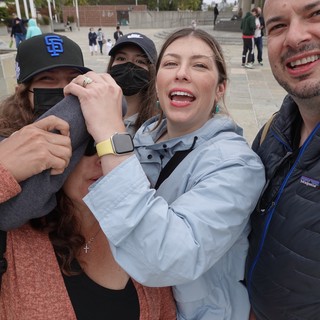 Friends Taking Happy Group Selfie Together