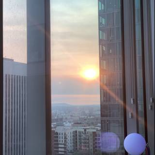 Cityscape Sunset from High-rise Building