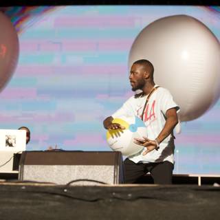 The Man and His Ball on Stage