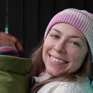 Winter Portrait with Bright Smile and Beanie