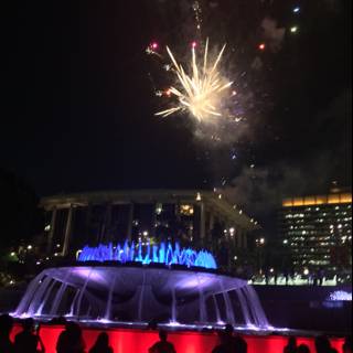 Fireworks Light Up the Civic Center Mall Fountain