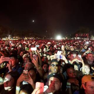 Concertgoers in the Night Sky