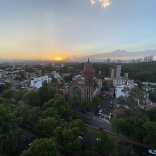 Majestic Sunset over the Metropolitan City