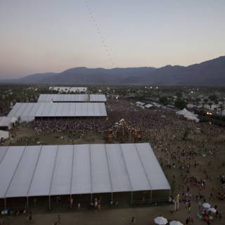 Aerial View of Massive Outdoor Festival