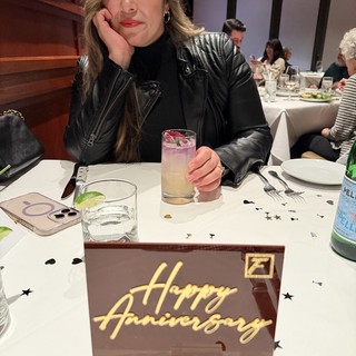 Anniversary Celebration Dinner with Chocolate Plaque