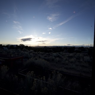 Twilight Over the Desert Landscape at Dusk