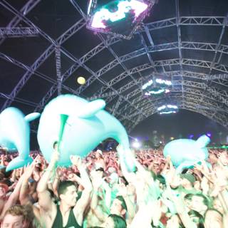 Balloon Frenzy at a Coachella Concert