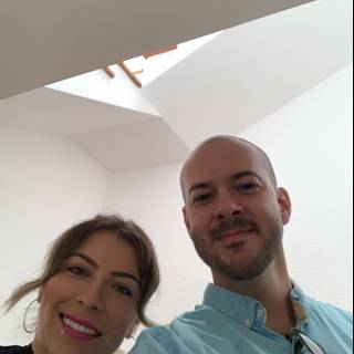 Happy Couple takes a Selfie indoors