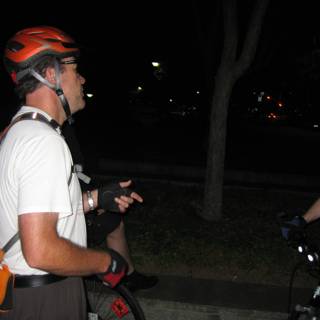 Nighttime Cycling with Friends