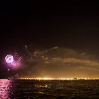 Spectacular Fireworks Over the Bay
