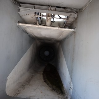 Inside the Jet Intake Tunnel of USS Hornet