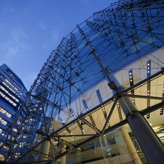 Modern Glass Architecture at Dusk in London
