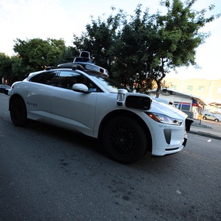 Waymo Autonomous Electric Vehicle on City Street