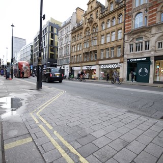 Historic London Street Scene with Ornate Victorian Buildings
