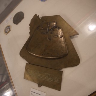 Apollo Command Module Commemorative Plaque Display at USS Hornet Museum