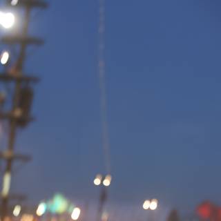 Blurry Nighttime Light Pole