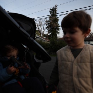 Suburban residential neighborhood, likely in North America