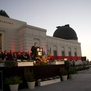 President Obama Addresses Sunset Crowd at Observatory