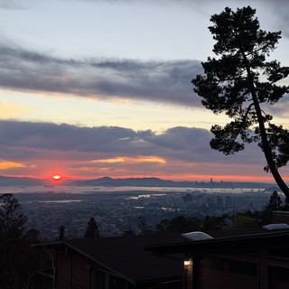 Sunset Over San Francisco Bay from Oakland Hills