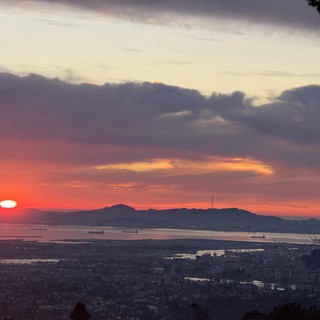 Sunset Over San Francisco Bay from East Bay Hills