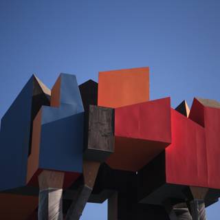 The Cross in Colorful Blocks