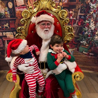 Christmas display or mall Santa setup