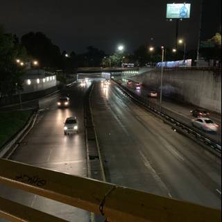 Nighttime Traffic on the Freeway