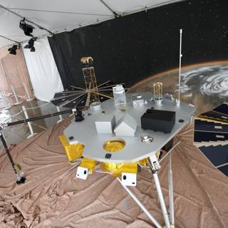 NASA Spacecraft on Display at JPL Mars Lander Exhibit