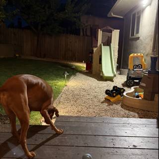 Evening Playtime in the Backyard