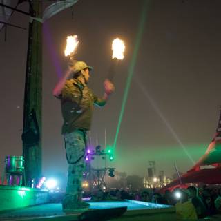 Fire-Eater Man Lights Up Coachella Stage