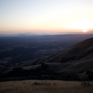 Golden Sunset Over the Bay Area from Mount Diablo