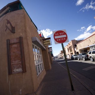 Adobe Architecture on Historic Santa Fe Street