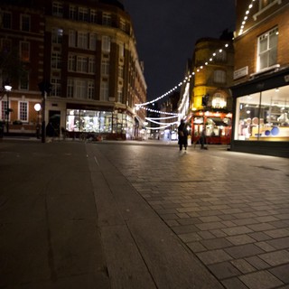 Evening Glow on a London Shopping Street