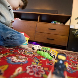 residential home interior, bedroom or playroom