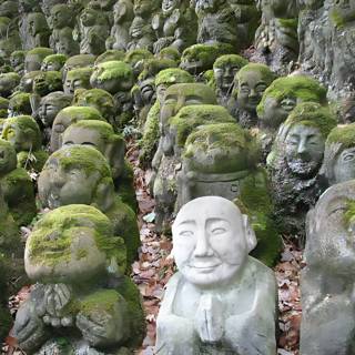 Moss-Covered Statues