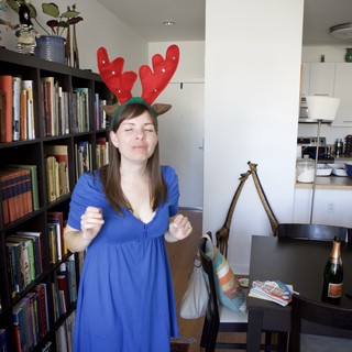 Dancing Reindeer: Holiday Cheer in a Cozy Apartment