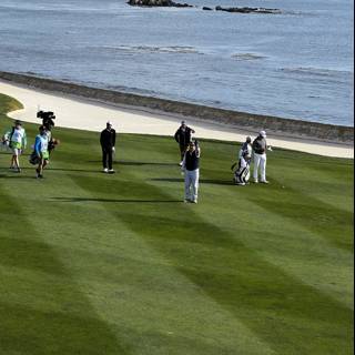 Teeing off with a seaside backdrop