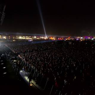Night Sky Lit Up by Excited Crowd at Coachella