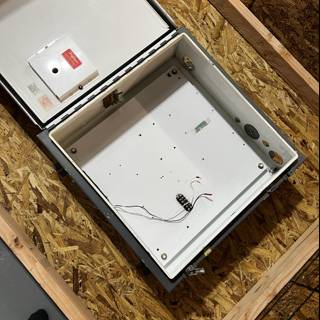 Electrical Box on Wood Floor