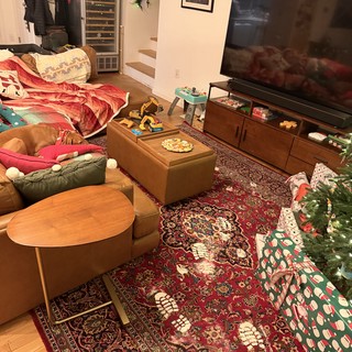 Cozy Christmas Morning Living Room Scene