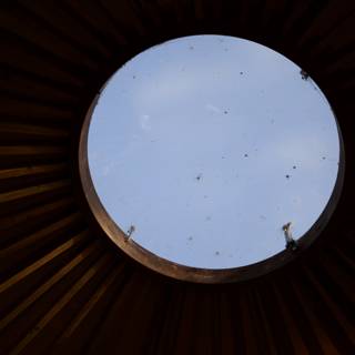 Circular Skylight in Wooden Building