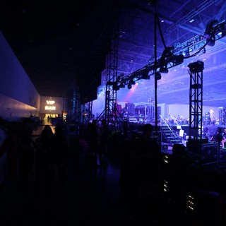 Wobbleland 2026 Festival Stage Side View at Night