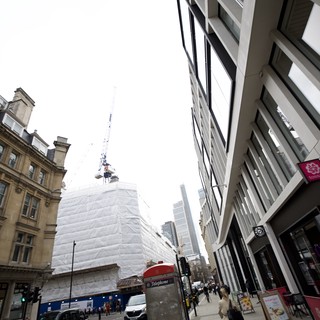 Urban Construction Site on Overcast London Street