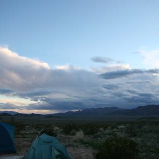 Mountain camping in the desert