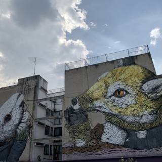 Wildlife Murals on an Apartment Building
