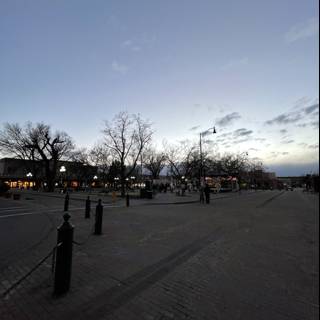 Dusk in Santa Fe's Plaza