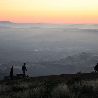 Golden Sunset Silhouettes Over Mount Diablo Valley