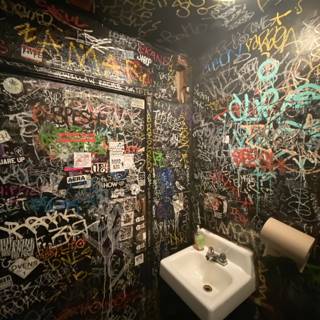 Graffiti Ridden Bathroom