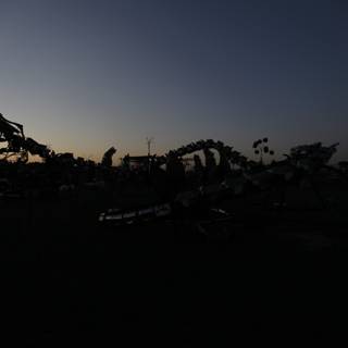 Dragon Sculpture at Sunset